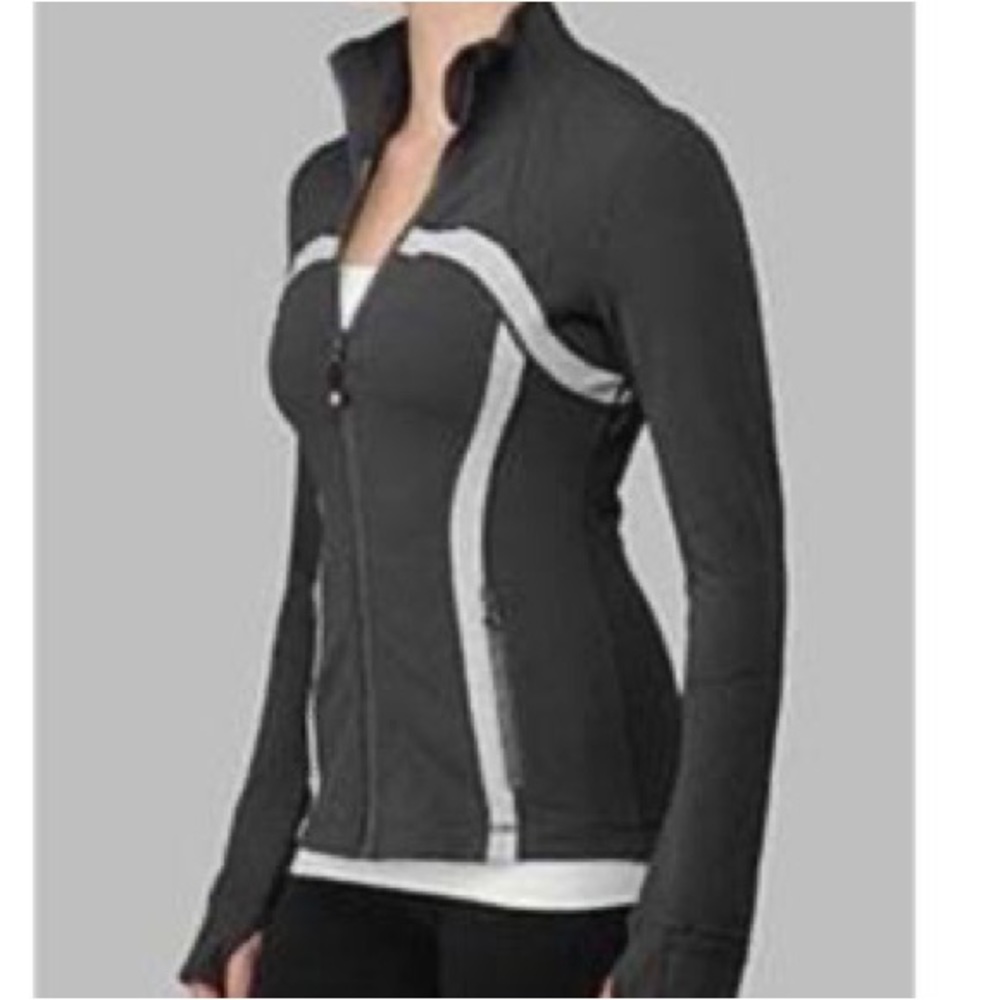 Lululemon Define Jacket Coal Gray Wee Stripe Size 8